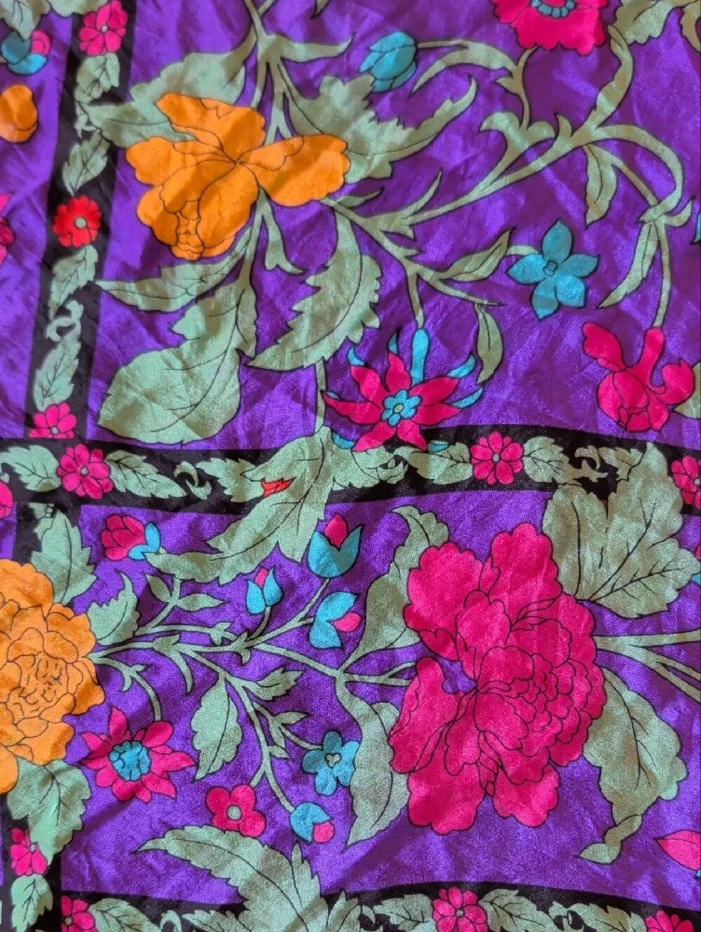 The Specialty House Inc Vintage 100% Silk Floral Scarf 30